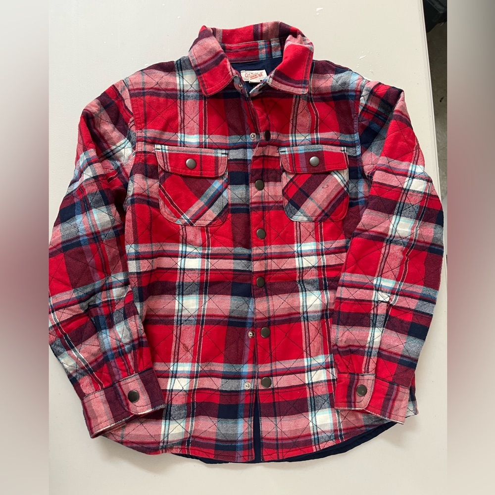 Cat & Jack Boys Plaid Flannel Coat 🌵M 8/10